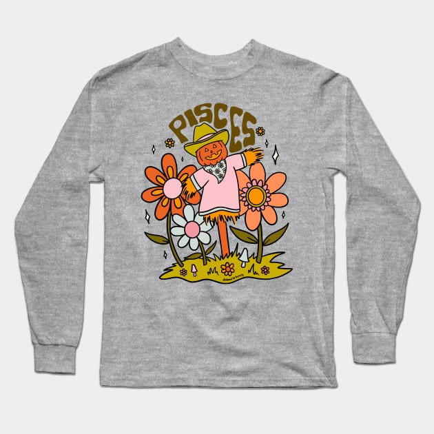 Pisces Scarecrow Long Sleeve T-Shirt by Doodle by Meg